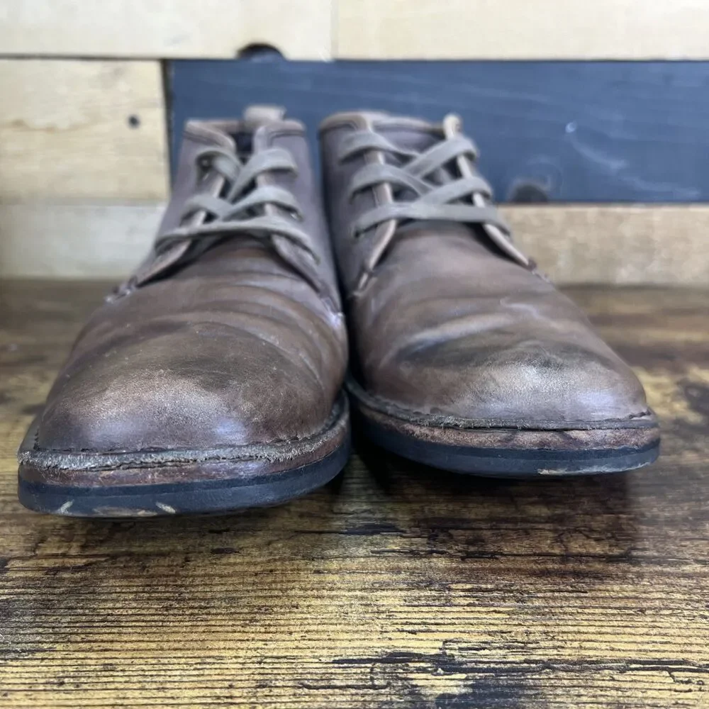 John Varvatos Star USA Hipster Chukka Boots Mens Shoes Brown Leather Mens 9